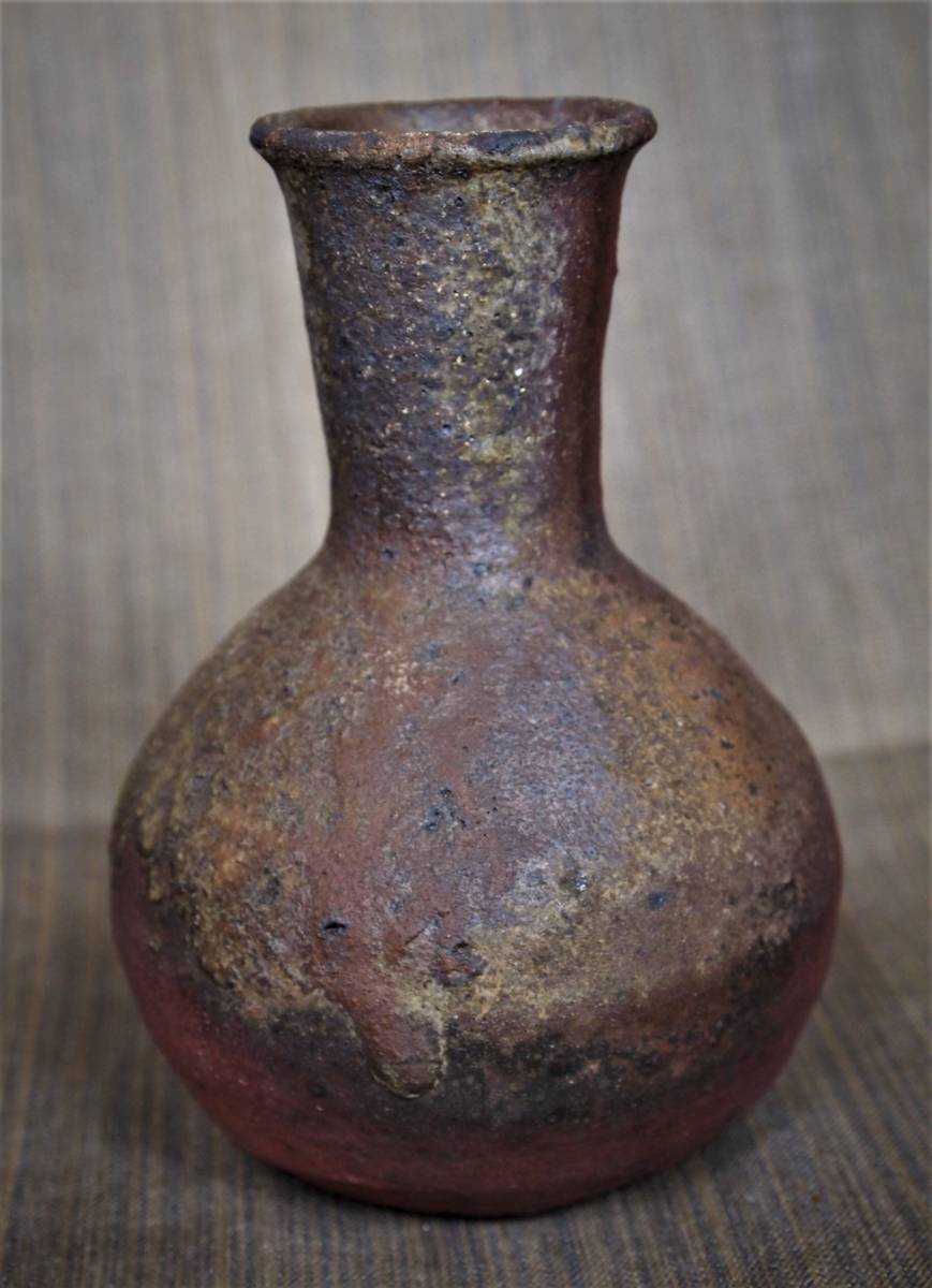 未使用☆森岡成好☆南蛮【窯変】徳利 希少作☆森岡成