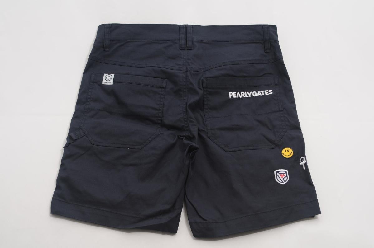 パーリーゲイツ ハーフパンツ ストレッチ ロゴ 89 Dカン ネイビー