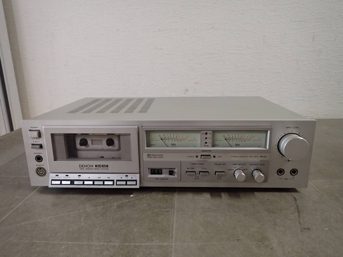 DENON DR-F2 デノン DR-F2の仕様 デノン&frasl;デンオン #ジャンク 「4083/F3D」DENON デノン DR-F2 カセットデッキ カセットプレイヤー 美中古 通電確認済み ジャンク
