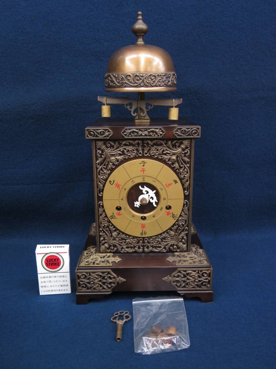  SEIKOSHA大名時計 干支文字盤 ゼンマイ鍵付 和時計/精工舎/消費税0円(一般)｜売買されたオークション情報、yahooの商品情報をアーカイブ公開 - オークファン 置時計