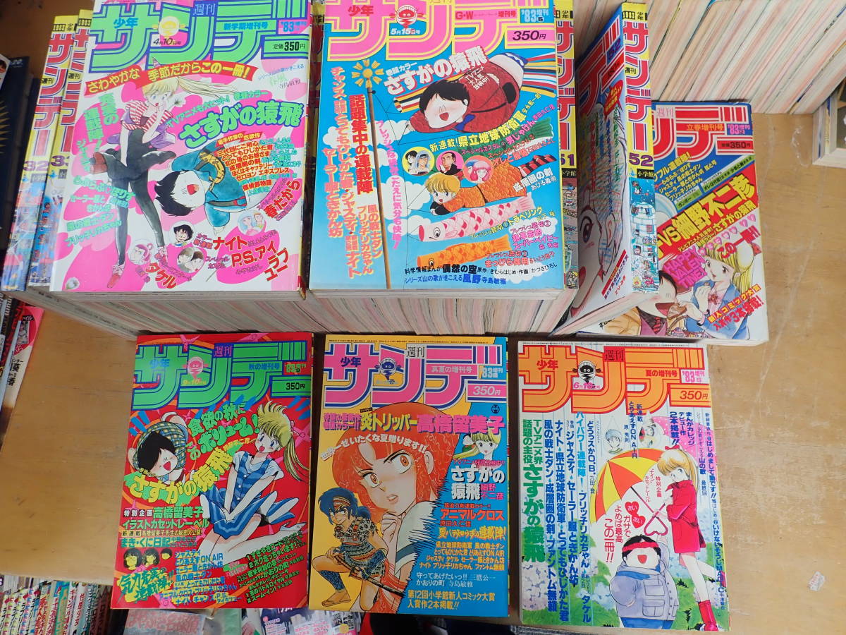 O⑰D】週刊少年サンデー 1983年 1号～52号 抜無+増刊号8冊 まとめて58