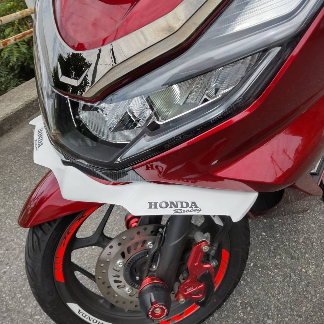 新型PCX【JK05/KF47】デビルフロントウィングT-Ⅱ(白)初上陸 【公式通販】