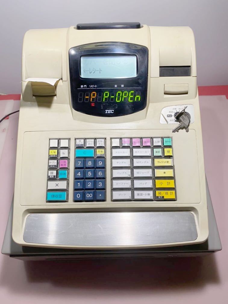テック 電子レジスター MA-600 説明書付き レジスター TEC ジャンク品
