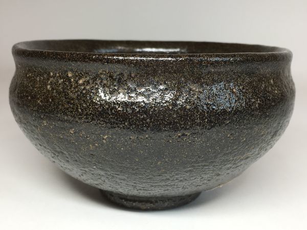 旧家蔵出 2代 中村 道年 八事窯 黒茶碗 天目 茶碗 楽焼 楽茶碗 茶道具