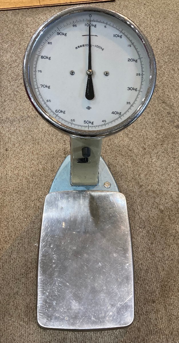 OG # ISHIDA イシダ 体重計 アナログ 100kg 台秤 最小目盛 200g レトロ