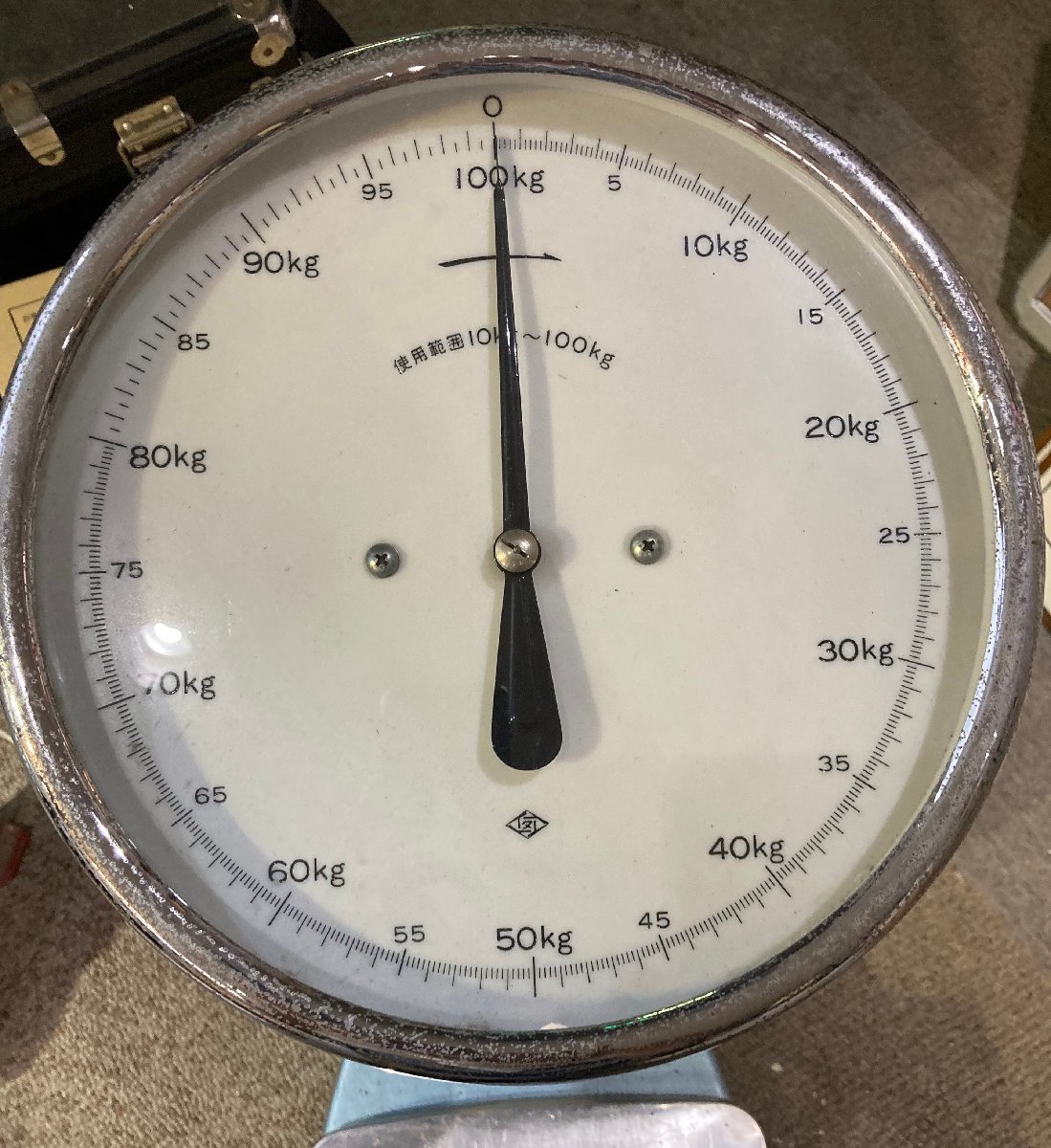 OG # ISHIDA イシダ 体重計 アナログ 100kg 台秤 最小目盛 200g レトロ