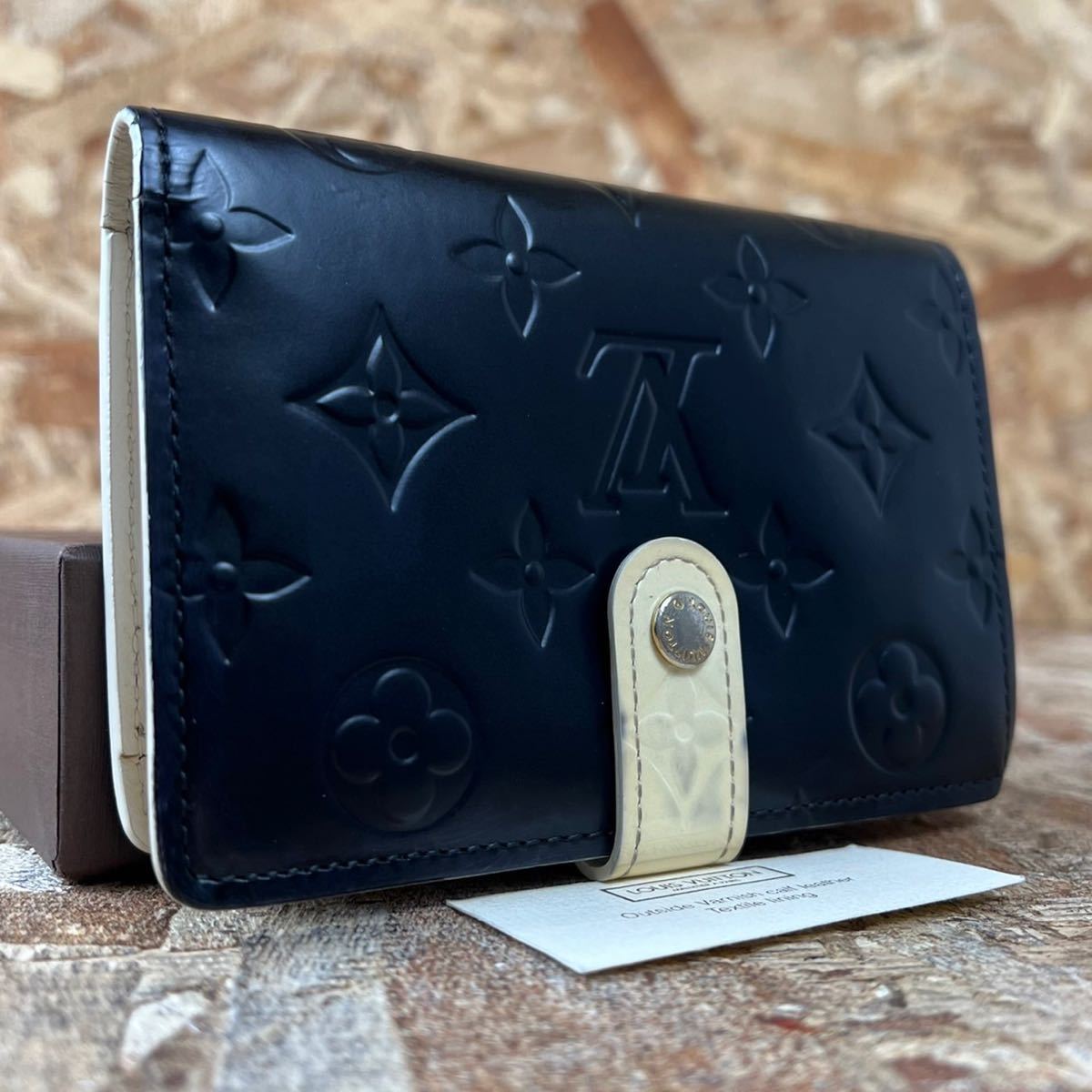 1円【美品】ルイヴィトン LOUIS VUITTON ヴェルニ 新型 がま口 財布 二 