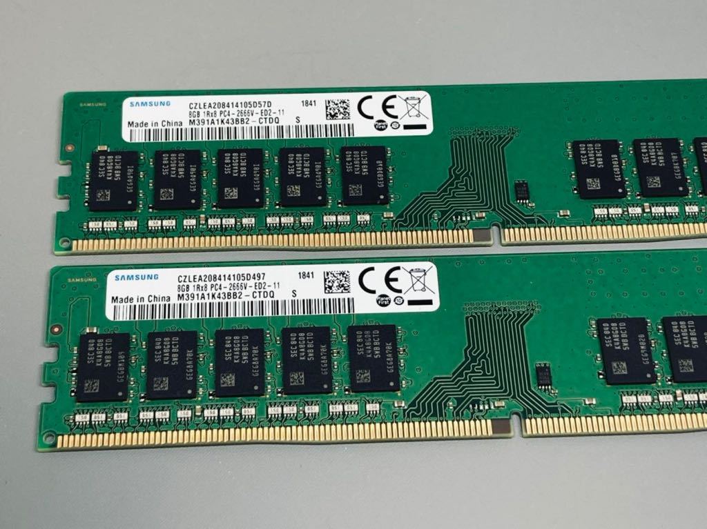 SAMSUNG DDR4 2666 ECC Unbuffered 8GBx2(16GB) M391A1K43BB2-CTDQ/HP