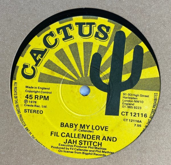  レコード 12 / UK盤 BABY MY LOVE / FIL CALLENDER AND JAH STITCH CACTAS(レゲエ)｜売買されたオークション情報、yahooの商品情報をアーカイブ公開 - オークファン レゲエ