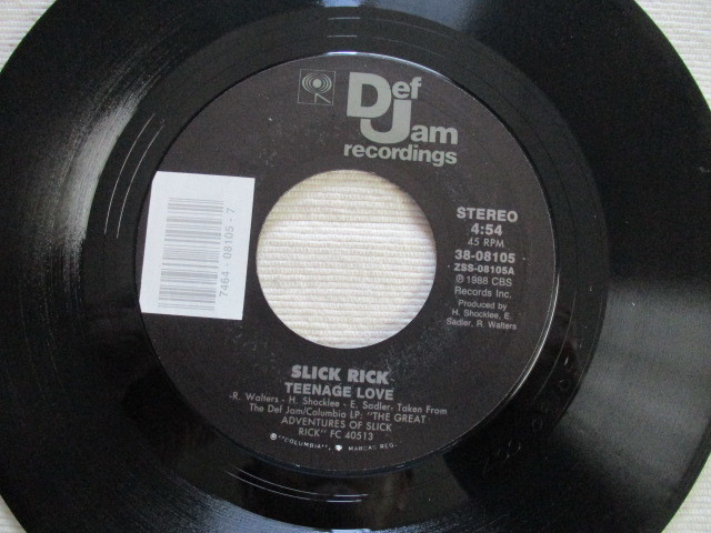 格安，新作 SLICK RICK 7 TEENAGE LOVE US 7インチ EP 45(ラップ、ヒップホップ)｜売買されたオークション情報、yahooの商品情報をアーカイブ公開 - オークファン ラップ、ヒップホップ