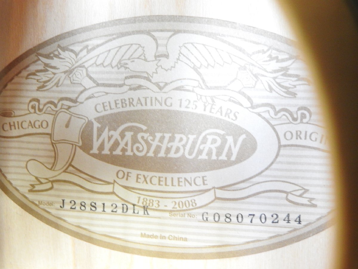 WASHBURN J28S12DLK - Yahoo!オークション #G08070244 Guitar Acoustic