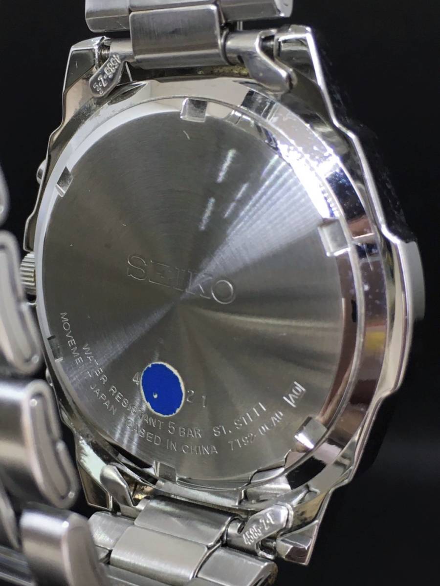120円】 SEIKO セイコー 腕時計 7T92-0CA0 クロノグラフ イエロー 不動品