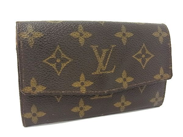 1円 LOUIS VUITTON ルイヴィトン モノグラム ポルトモネジップ 二