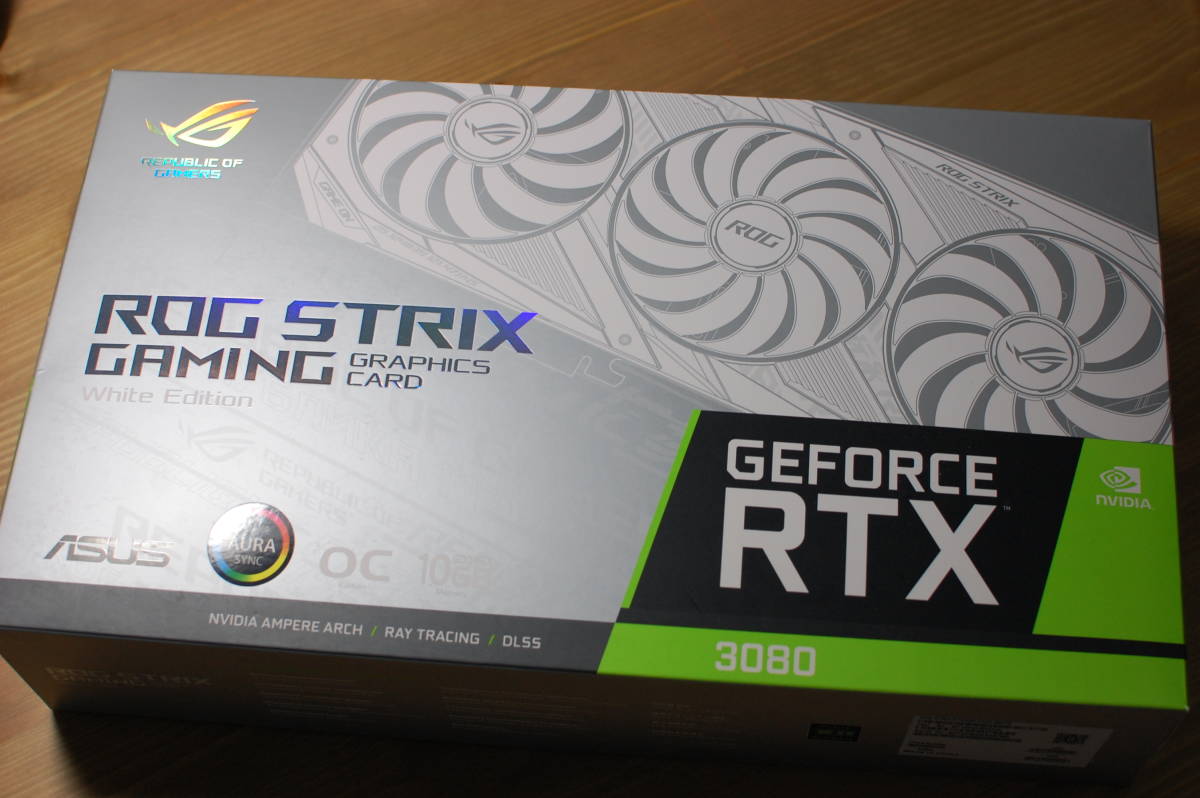 GeForce RTX 3080 非LHR ROG-STRIX-RTX3080-O10G-WHITE 668｜ビデオカード 