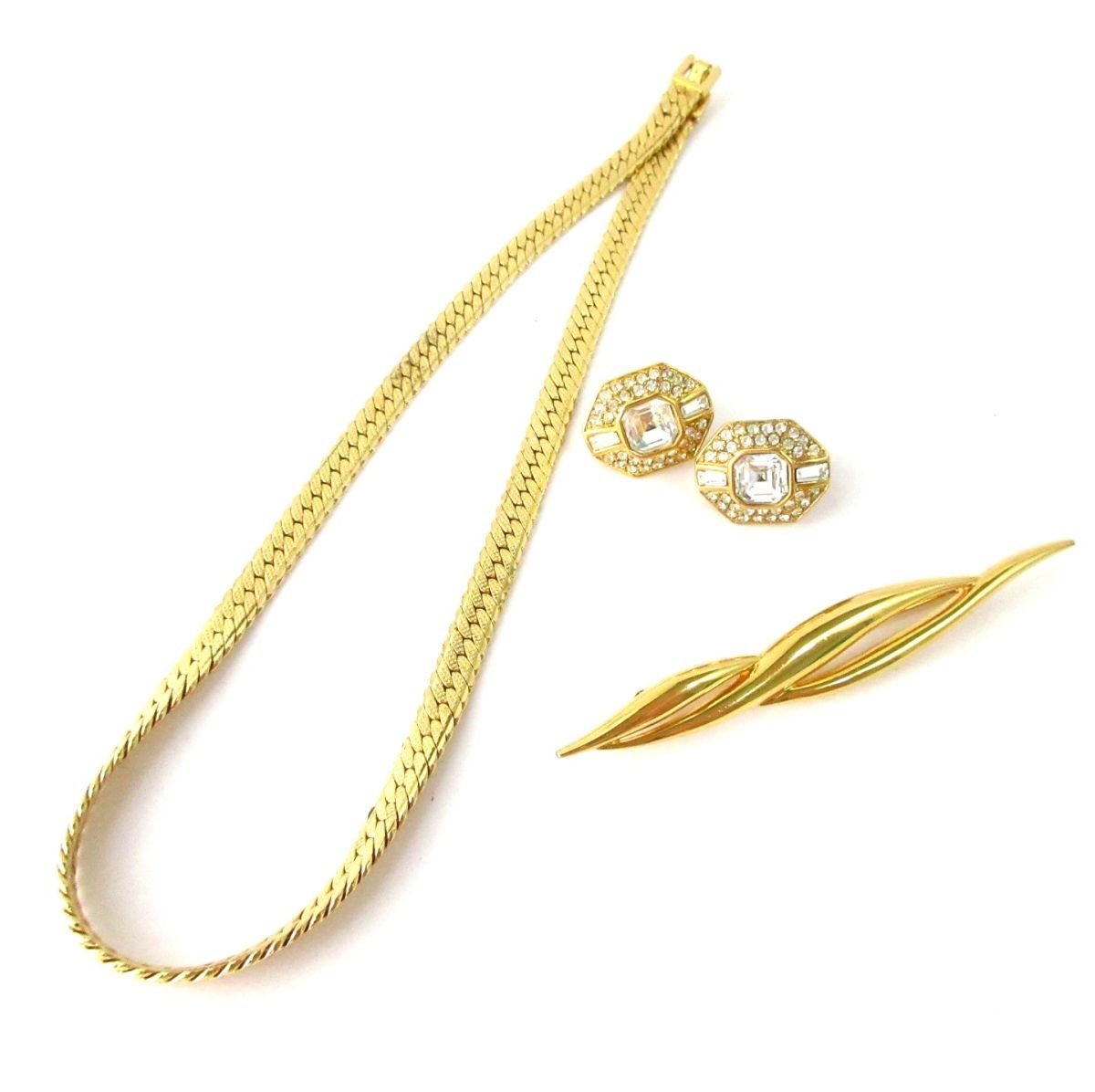 モネ ネックレス MONET 美品 ブレスレット 未使用 イヤリング 3点 