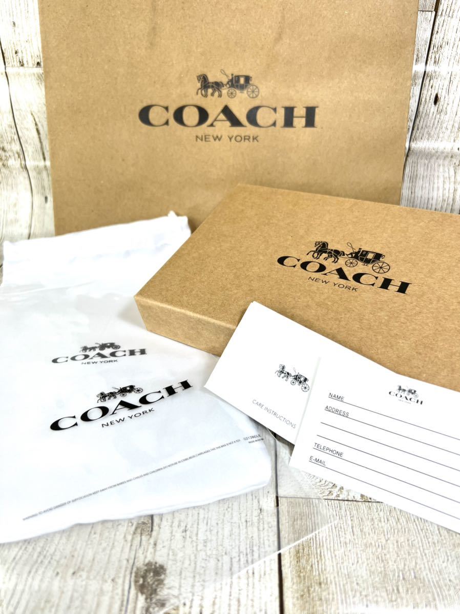 未使用級✨COACH グレー 二つ折り財布 シグネチャー コンパクト