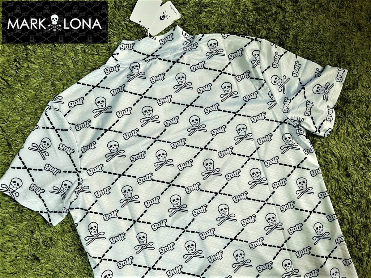MARK & LONA スカル柄 モックネックシャツ ☆新品/MARK&LONA マークアンドロナ/スカルモノグラム柄 モックネック