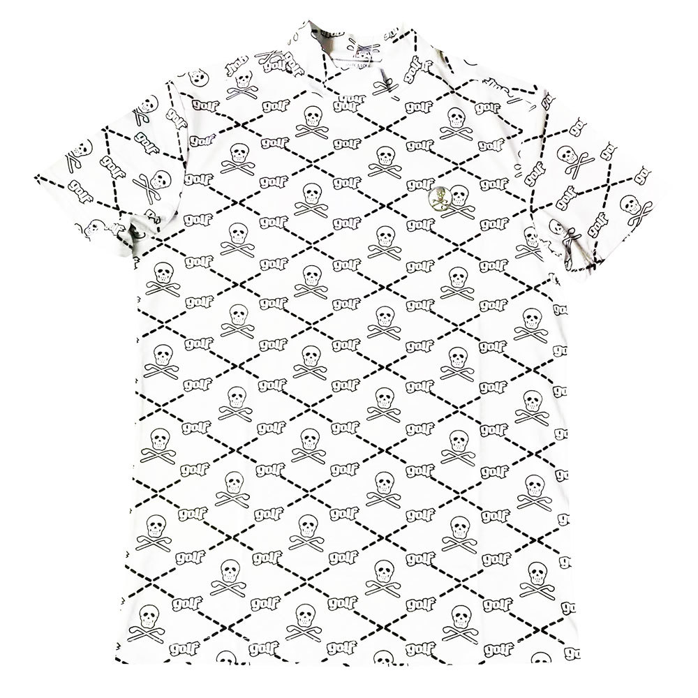 MARK & LONA スカル柄 モックネックシャツ ☆新品/MARK&LONA マークアンドロナ/スカルモノグラム柄 モックネック