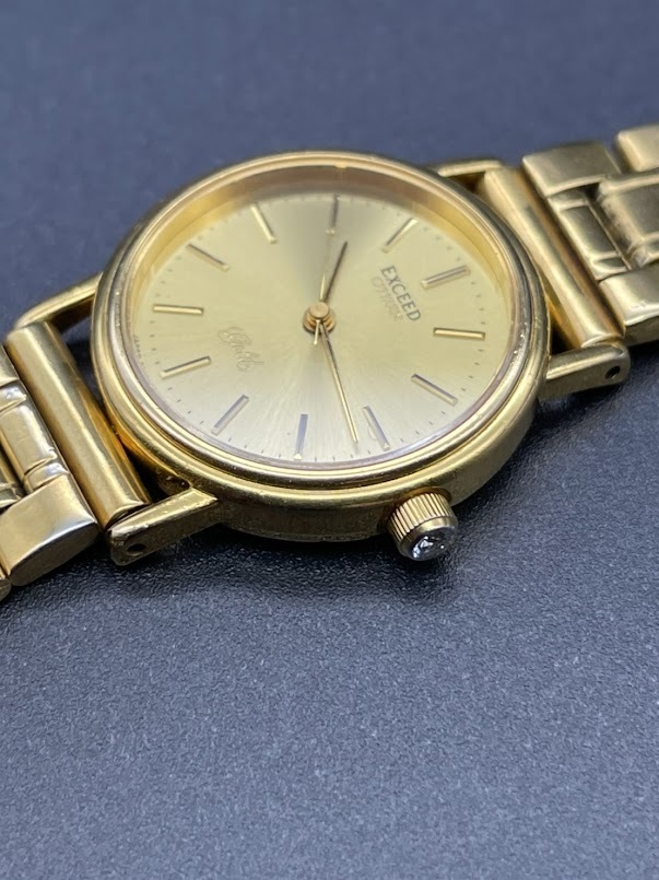 エクシード 金無垢 レディース 18k 腕時計 CITIZEN ゴールド 750
