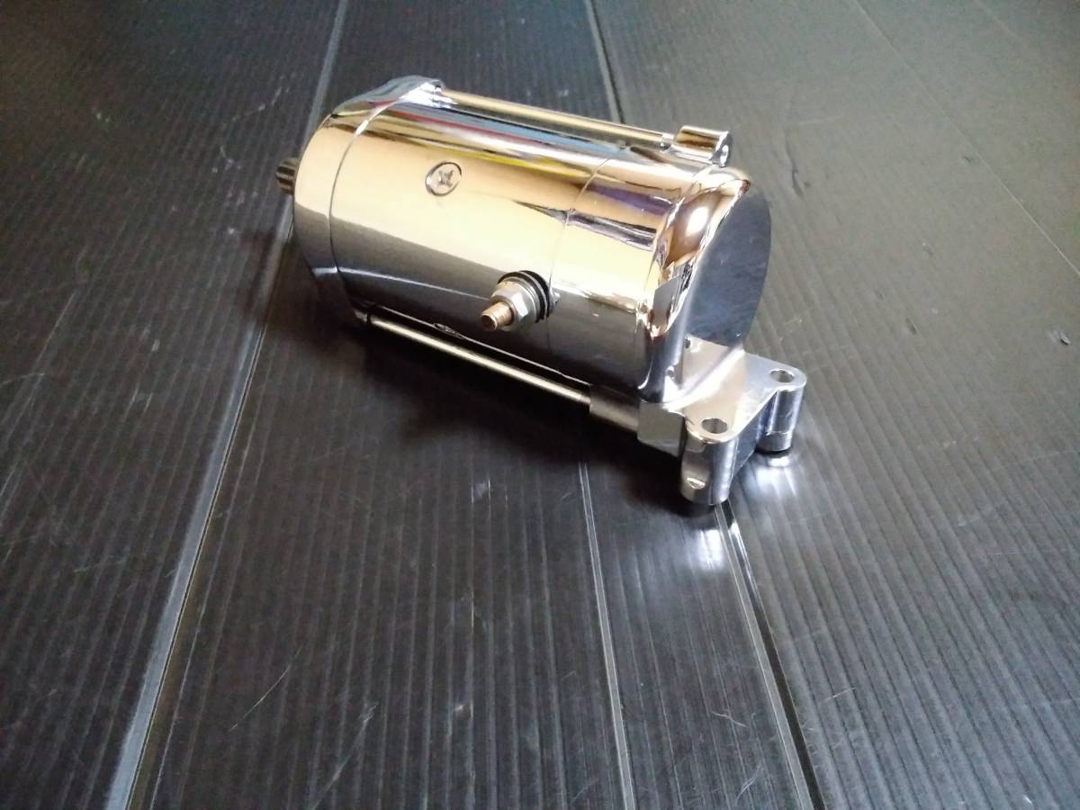 即決 CB250T CB400T 純正セルモーター クロームメッキ加工 O/H後未使用 メッキセル スターター ホーク2