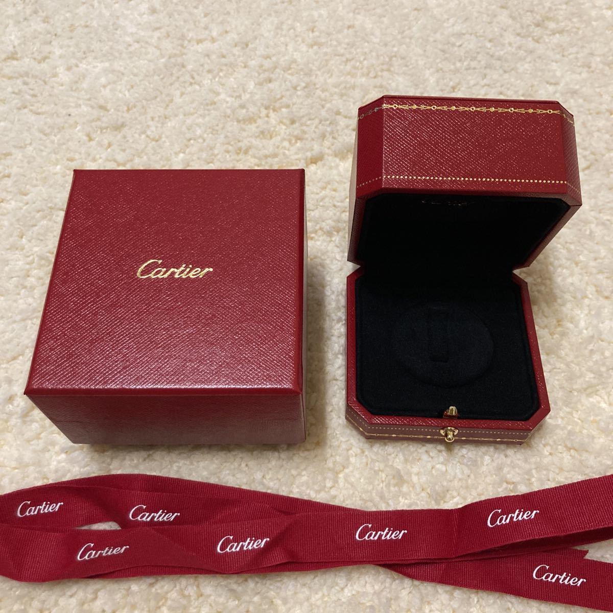 Cartier カルティエ 指輪 空箱 リング ケース - ピアス ジュエリー 