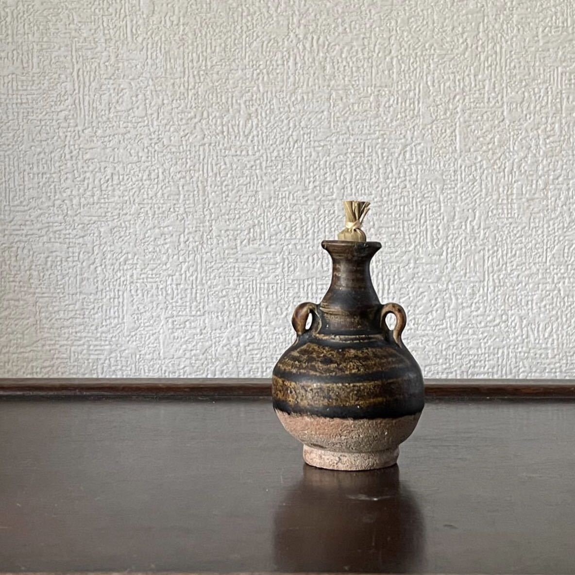宋胡禄 双耳壺 （ 14〜15世紀 ）花入 スンコロク タイ SANKA 燦禾 – 宋胡録耳付小壺 宋胡録（スンコロク）