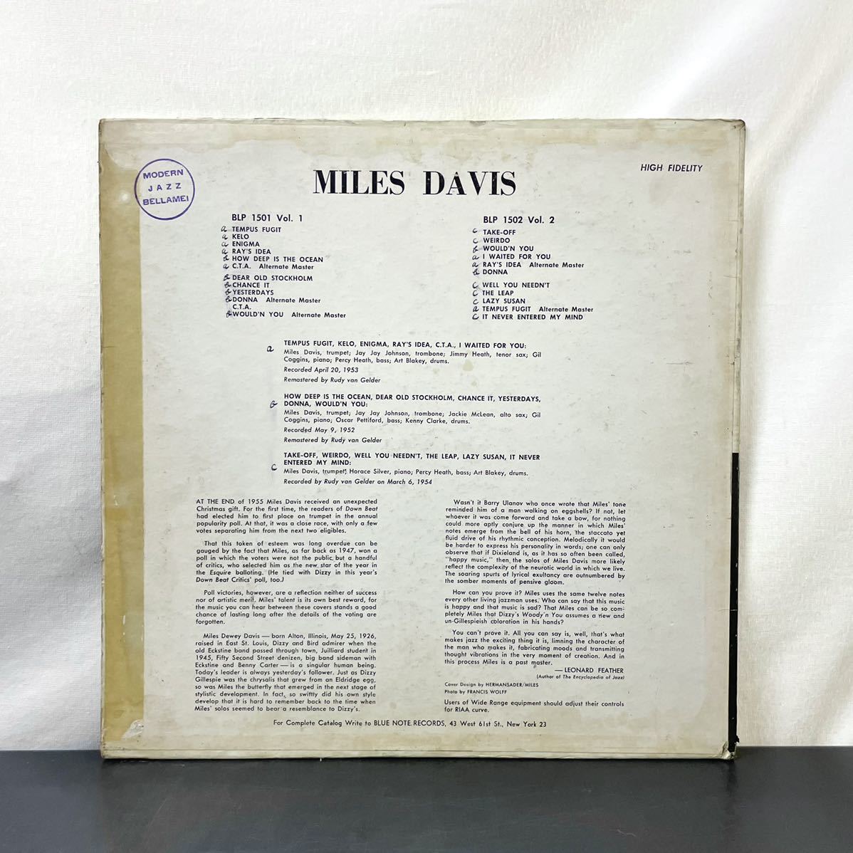 ⁄ LP Introducing dg mono STORYVILLE レア：US VERNON MILLI Note