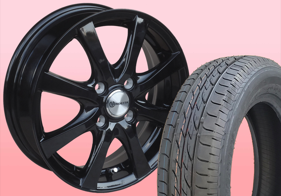 2022年製 新品 ブリヂストン NEXTRY 155/65R14＆ENDETTA L101 ブラック