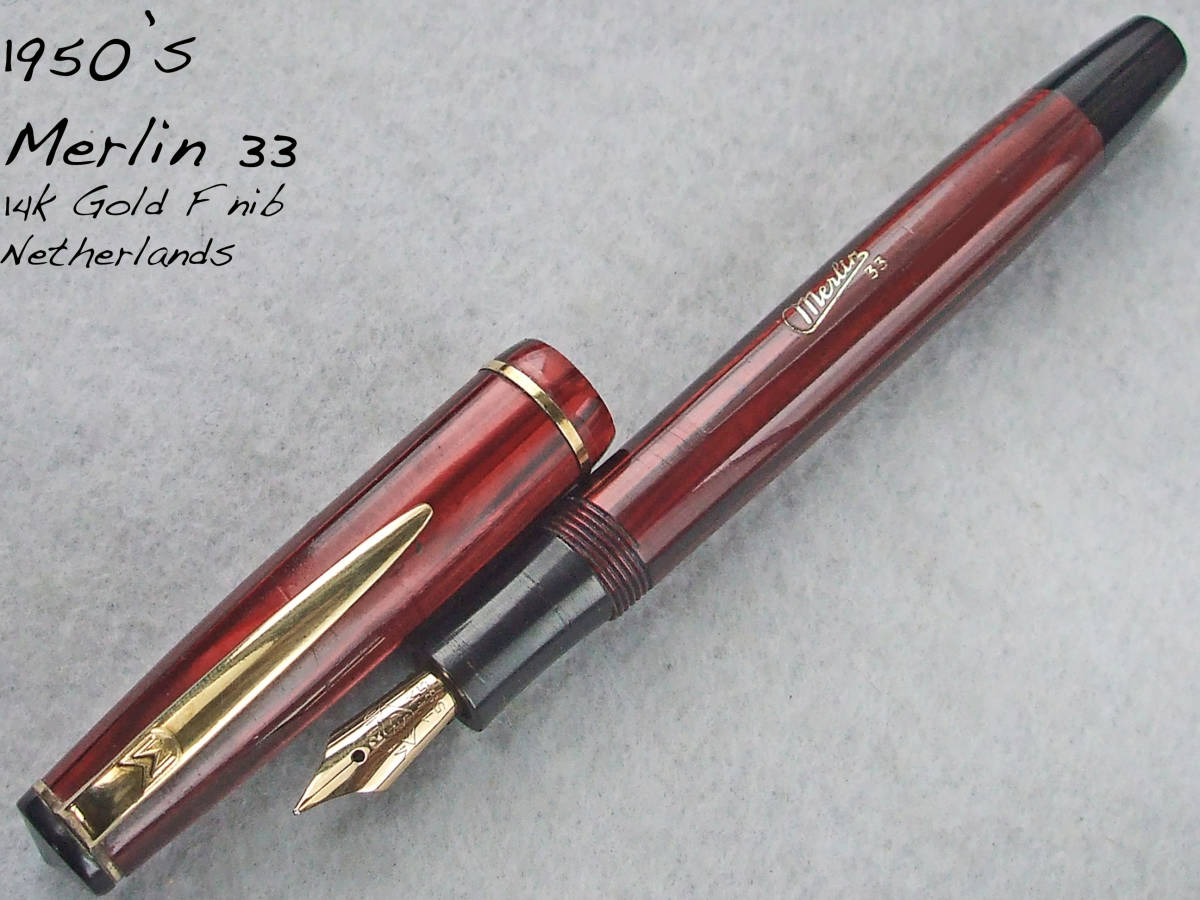 K14 古い万年筆 K14GCLOPEN IDEAL LETTER MEDJUN 2 年代物