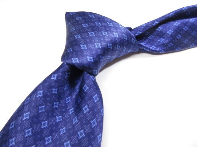 超極美品Brioni ブリオーニ 最高級シルクネクタイ ネイビー 小紋柄