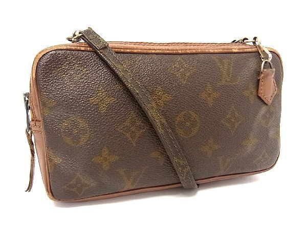格安，お得 1円 LOUIS VUITTON ルイヴィトン M51828 モノグラム マルリー バンドリエール ショルダーバッグ ポシェット ブラウン系 AC0310キオ(ショルダーバッグ)｜売買されたオークション情報、yahooの商品情報 かばん、バッグ
