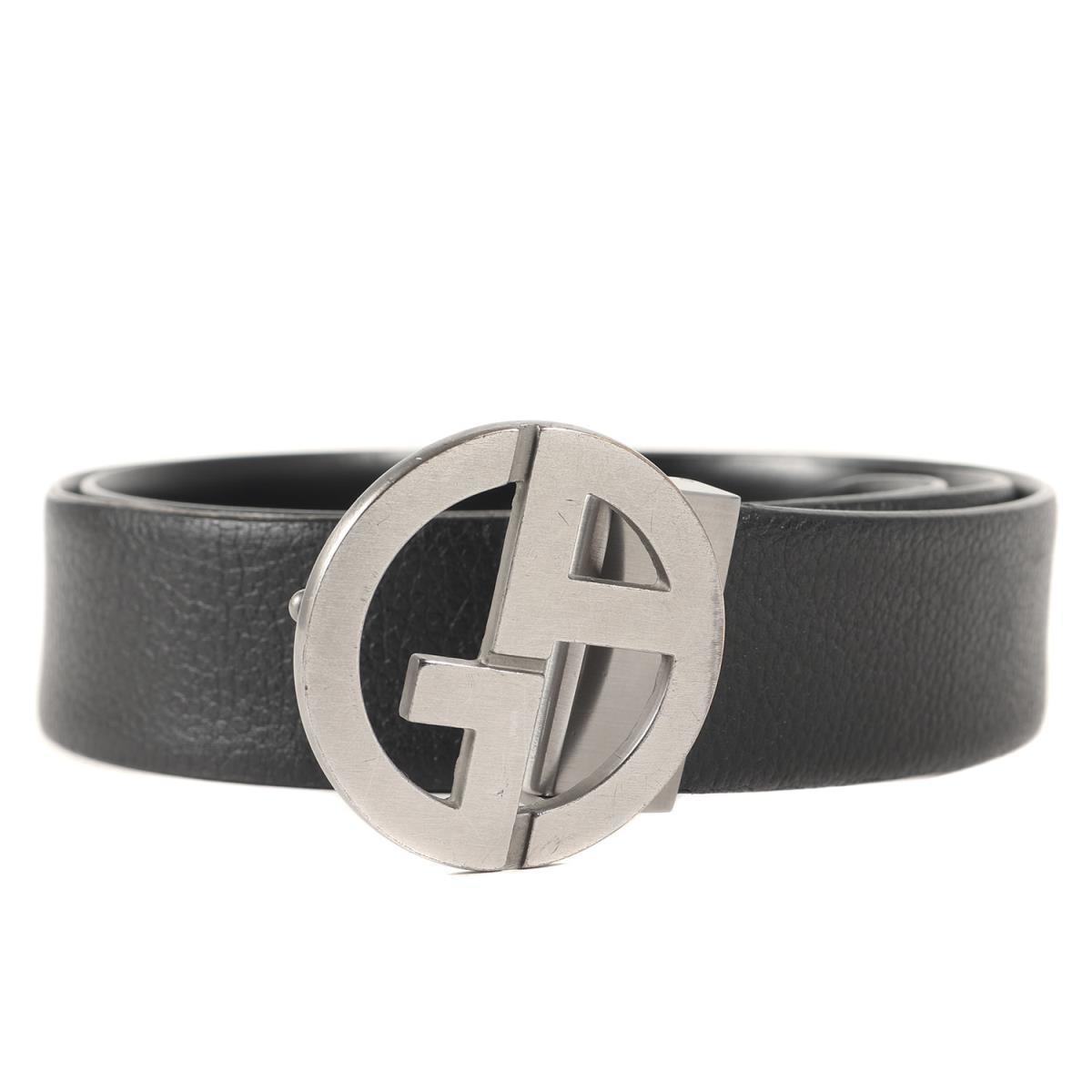 最新作，定番人気 GIORGIO ARMANI ジョルジオアルマーニ GAロゴ バックル付き リバーシブル レザー ベルト ブラック 黒(その他)｜売買されたオークション情報、yahooの商品情報をアーカイブ公開 - オークファン 服飾小物
