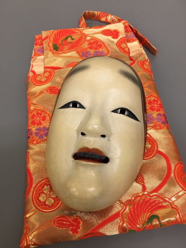 能面 木彫り 小面 若女 神楽面 古美術 彫刻 若女 能面 小面
