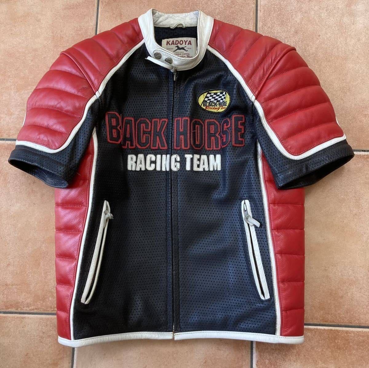 KADOYA BLACK HORSE レザージャケットパンチングレザー