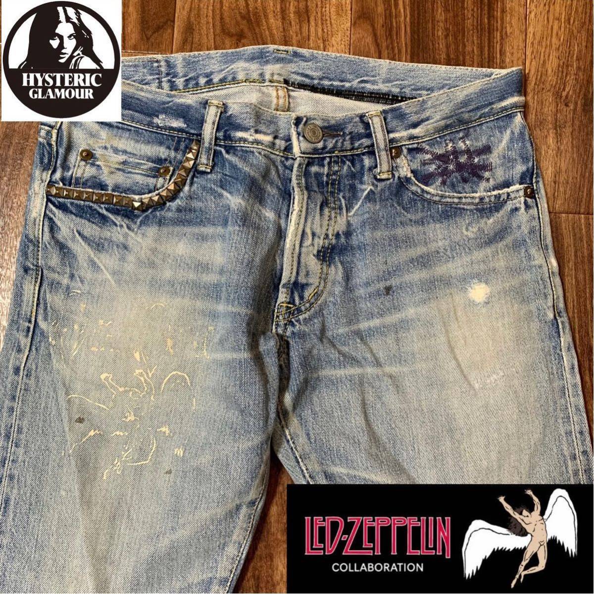  激レア ヒステリックグラマー &times; レッドツェッペリン コラボ デニムパンツ ジーンズ hysteric glamour led zeppelin(ボトムス)｜売買されたオークション情報、yahooの商品情報をアーカイブ公開 - 男性用