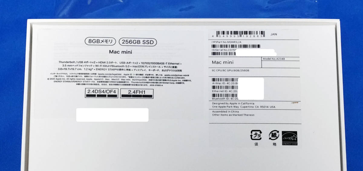 ☆ Apple Mac mini M1 (8GB RAM， 256GB SSD) 美品 Apple Mac mini