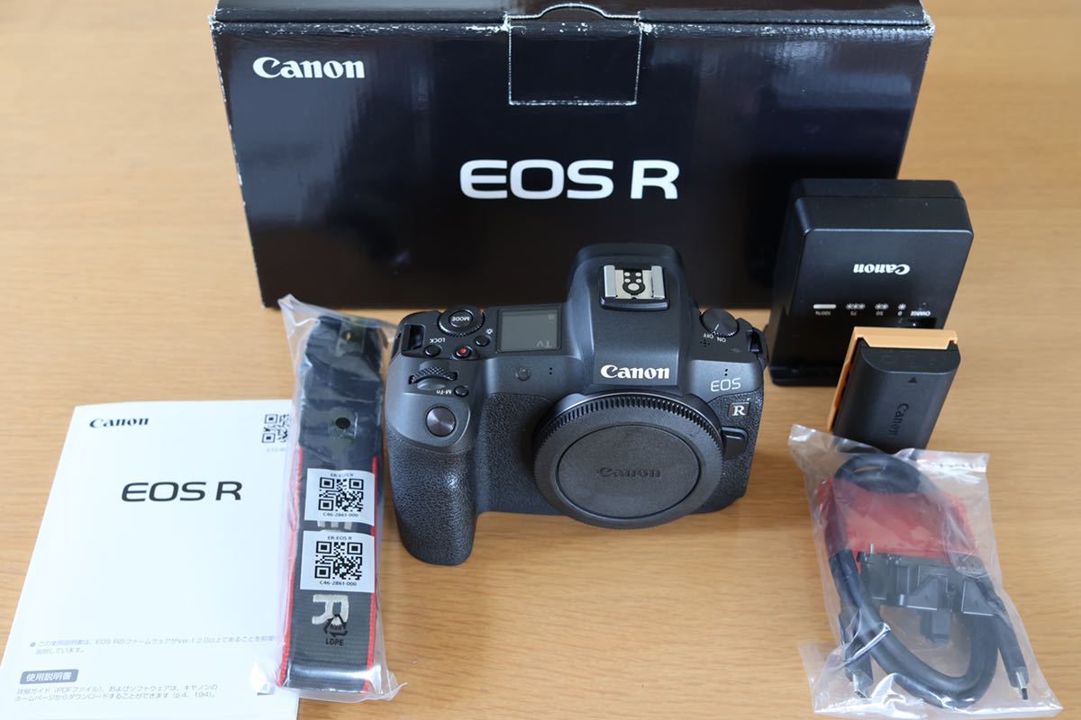 Canon EOS R ボディ ＋ 新品バッテリー・Lプレート付 美品 元箱あり Canon EOS R ボディ 元箱付属品一式□極上美品 【公式通販】