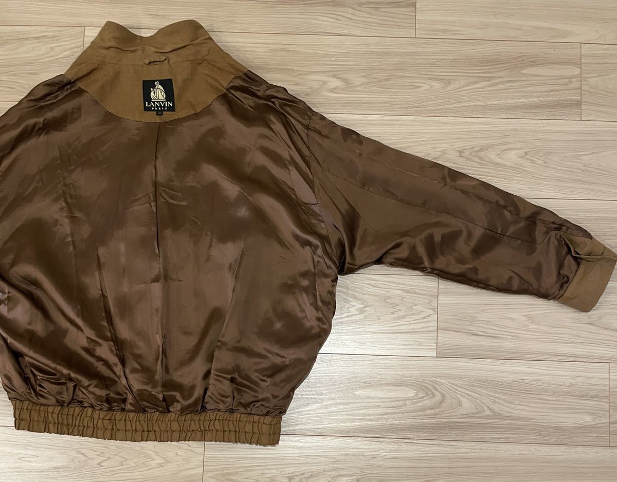 LANVIN PARIS 52 ランバン ブルゾン ジャケット 茶 1円スタート L XL  