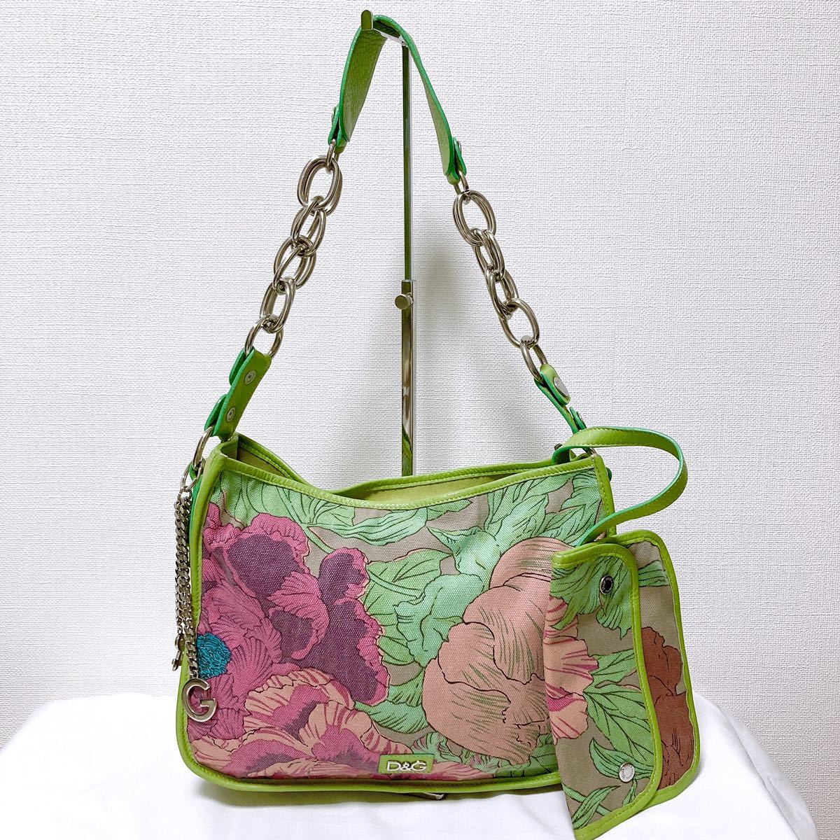 【高品質，セール】 DOLCE&GABBANA ドルチェ&ガッバーナ ショルダーバッグ チェーンショルダー キャンバス スエード グリーン(かばん、バッグ)｜売買されたオークション情報、yahooの商品情報をアーカイブ公 かばん、バッグ