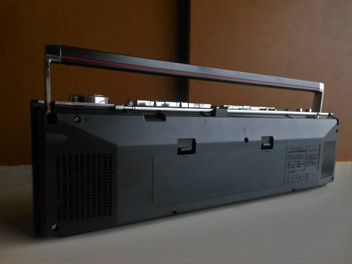 80s SANYO 小型ダブルラジカセ MR-WU4mkⅢ 黒 整備済 動作正常 美品