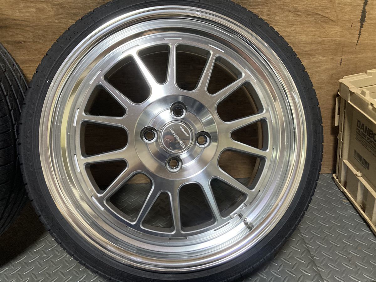 美品 WORK SeeKer 日本製 17インチ 7J PCD100 4穴 ET48 165/45,195/45 