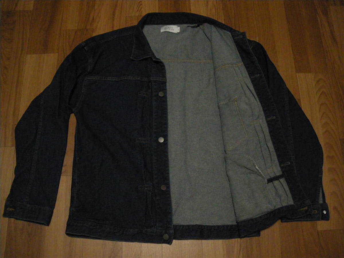 473】TIMELY WARNING タイムリーワーニング デニムジャケット L 古着(L 