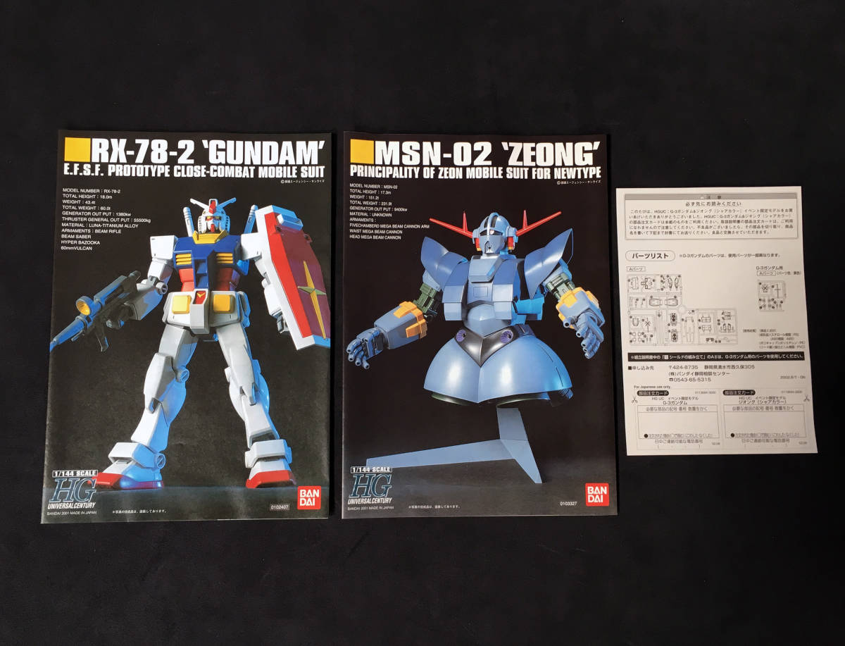バンダイ HG GUNDAM WORLD 2002 IN G3 限定モデル G3 GUNDAM & ZEONG