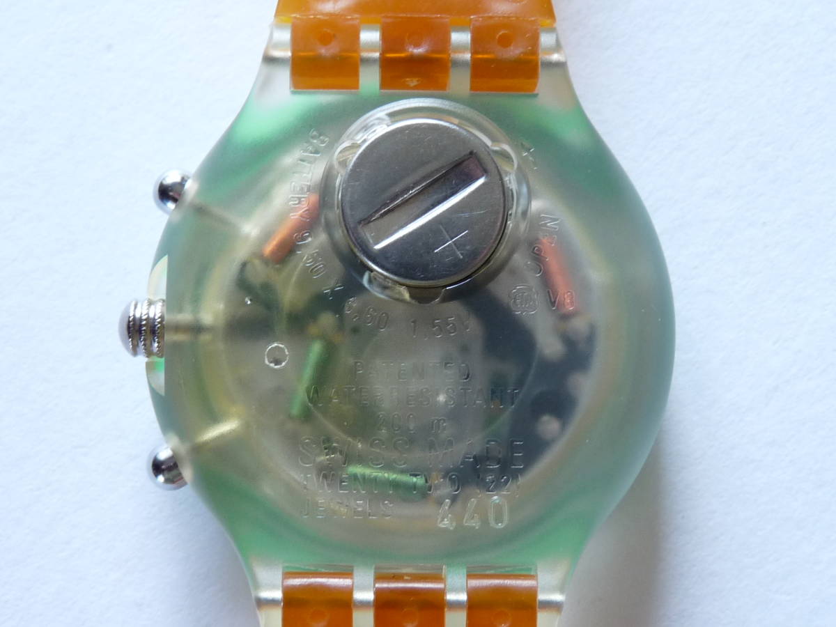 未使用電池交換済 稼働中 スウォッチ Swatch 1994年 初代アクアクロノ 