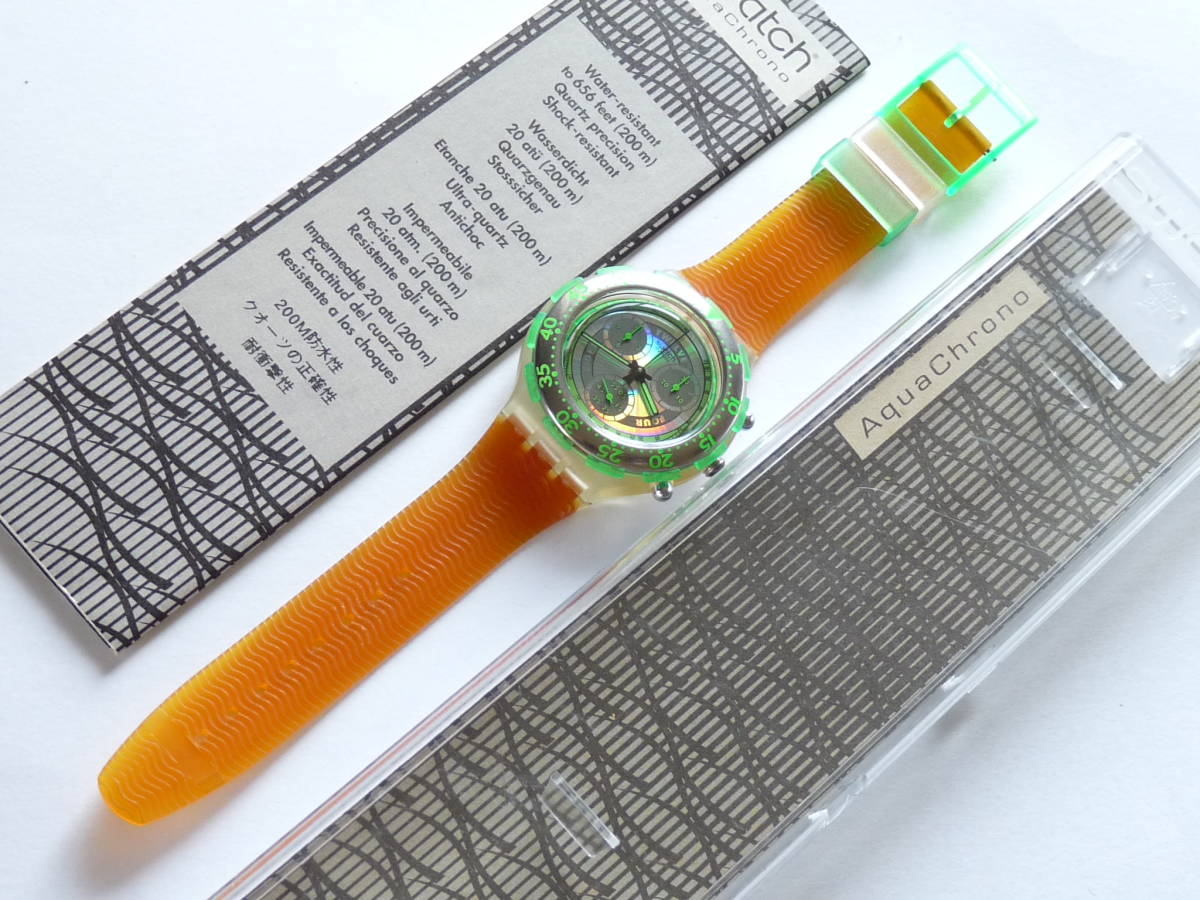 未使用電池交換済 稼働中 スウォッチ Swatch 1994年 初代アクアクロノ 