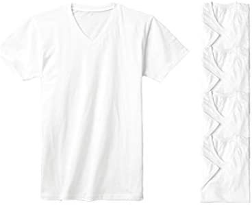 [nissen(ニッセン)] インナーシャツ 肌着 セット 5枚組 メンズ 半袖 Vネック 綿100％ 抗菌防臭 天竺 オールシーズン