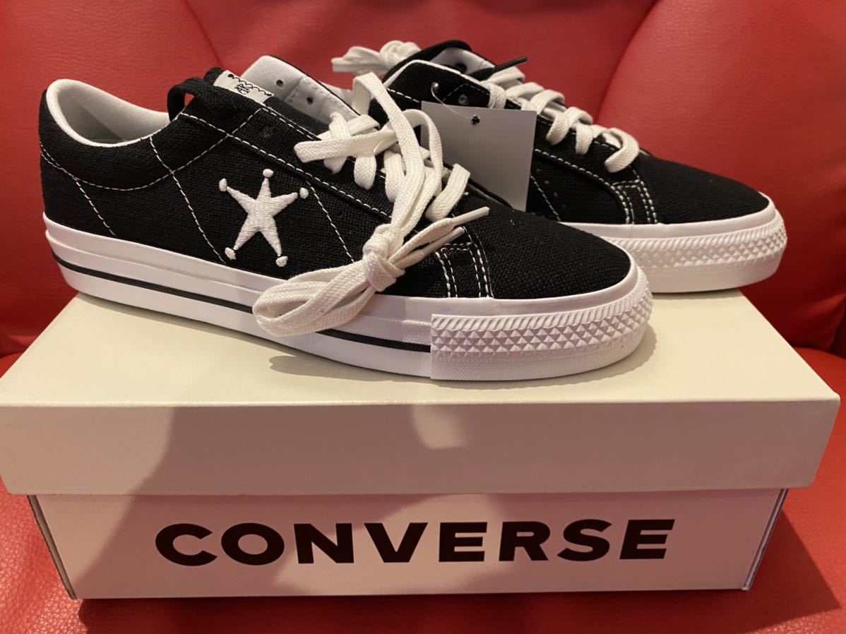 大人気，送料無料 25cm 箱付 CONVERSE STUSSY ONE STAR コンバース ステューシー ワンスター ブラック(25.0cm)｜売買されたオークション情報、yahooの商品情報をアーカイブ公開 - オークファン 25.0cm