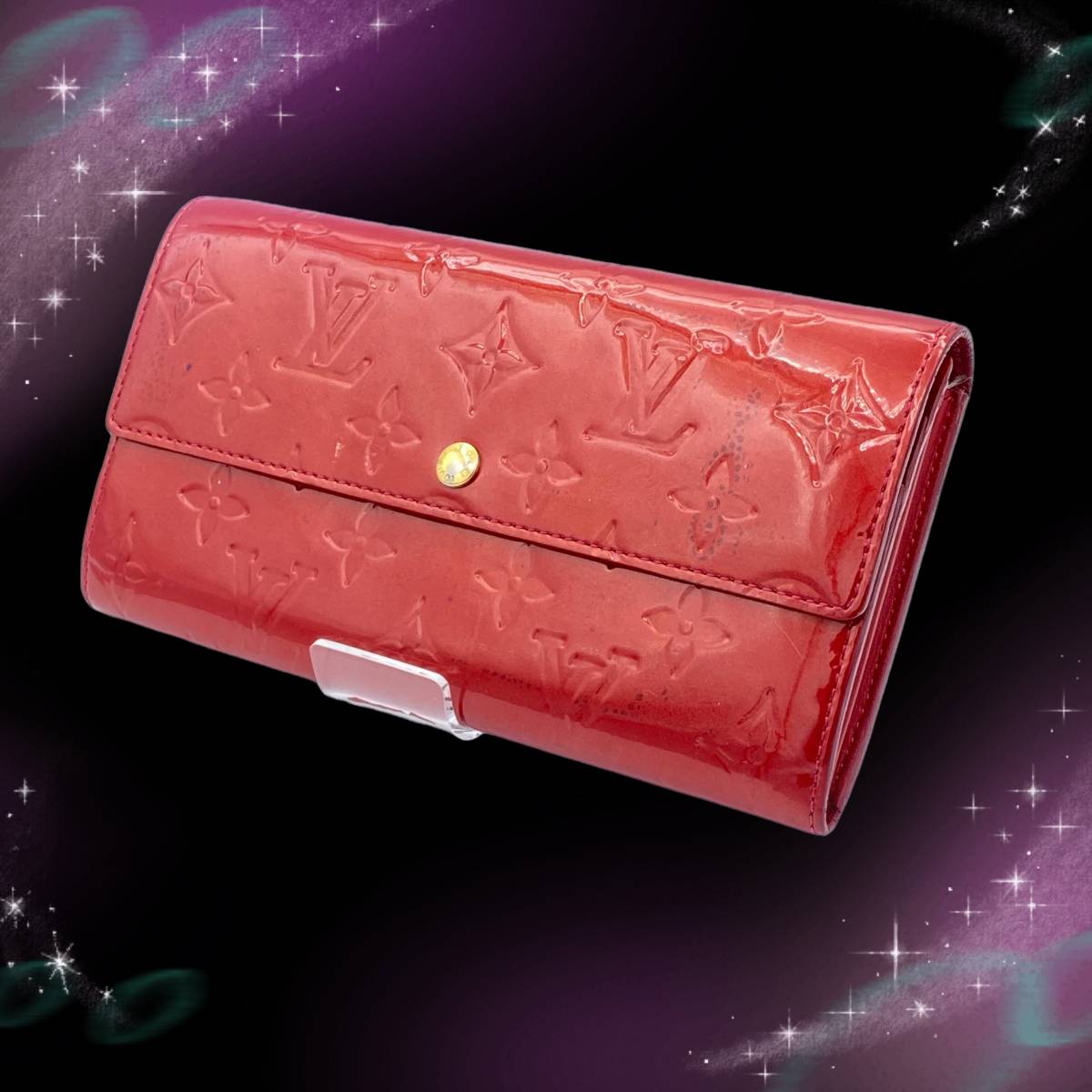 1円スタート》 ルイヴィトン LOUIS VUITTON ヴェルニ 長財布 レッド系 