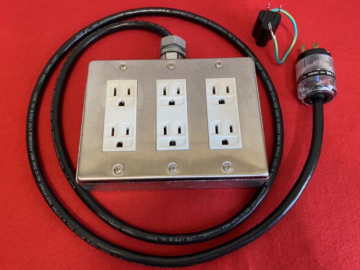 procable プロケーブル 重鉄電源タップ 6口 WATTGATE-5266i_1