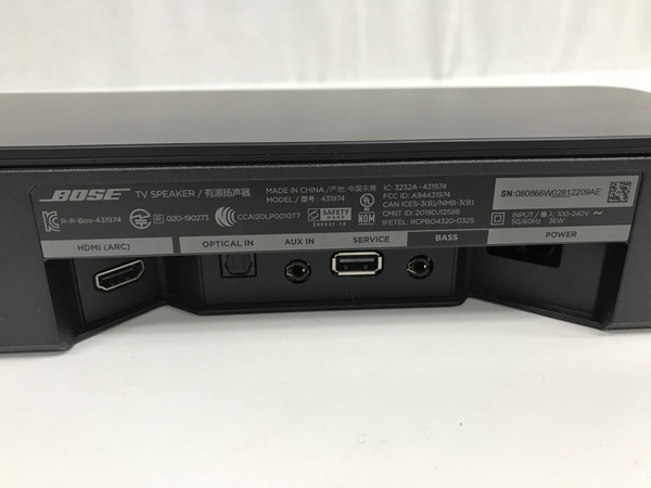 BOSE 431974 TV Speaker ボーズ スピーカー Bluetooth 音響機器 中古S6723740 TV BOSE サウンドバー TVSpeaker bose 431974公式
